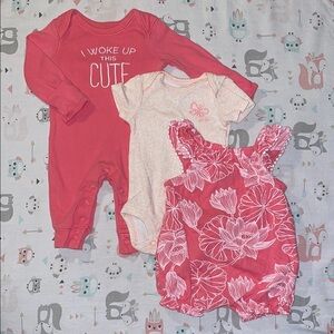 New! Newborn Baby Pink Set/ Gift Set